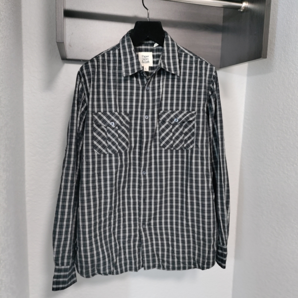 Men's Paper Denim & Cloth Plaid Shirt size Large